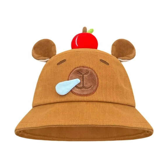 Aellinatey Capybara Fishing Hat Comfortable Wide Border Hat Trendy Breathable Hat