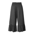 thumbnail image 4 of KHONTS Women's Wide Leg Pants Flowy Boho Elastic High Waist Ruffle Hem Palazzo Pants Plus Size Pleated Vacation Pants GY1 XXXL, 4 of 4