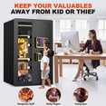 thumbnail image 3 of SYSENFO 5.5 Cuft Large Safe Box, Security Home Safe with Interior Safe Lock Box & Fireproof Document Bag, 3 of 10