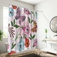 thumbnail image 5 of 3D Printed Waterproof Shower Curtain 70.87x78.74 Inch Tropical Jungle Botanical Leaf Flower Design Polyester Bathroom Curtain with Hooks Water Repellent Shower Liner, 5 of 5
