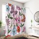 thumbnail image 5 of Cortina de ducha impermeable con diseño estereoscópico de hojas y flores de selva tropical, con ganchos, para baño y ducha., 5 of 6