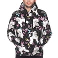 thumbnail image 2 of Bingfone Cute Poodle Dog Men's Drawstring Hoodie Long Sleeve Pocket Sweatshirts-3X-Large, 2 of 6