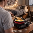 thumbnail image 3 of OVENTE Countertop Infrared Single Burner, 1000W Electric Hot Plate with 7” Ceramic Glass Cooktop, 5 Level Temperature Setting & Easy to Clean Base, Compact Stove for Home Dorm Office, Black BGI101B, 3 of 7