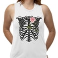 thumbnail image 2 of Skeleton Rib Cage Women's Muscle Tank Small White, 2 of 5