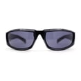thumbnail image 2 of Trendy 90s Sport Look Curved Wrap Fashion Sunglasses All Black, 2 of 4