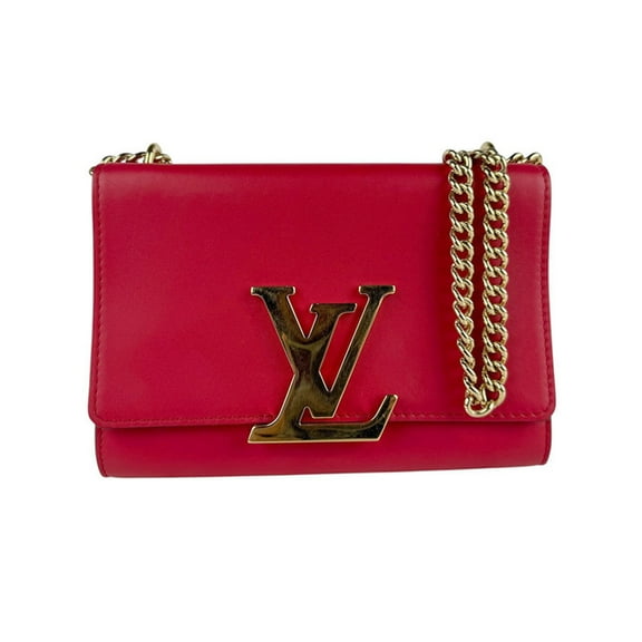 Pre-Owned Louis Vuitton Louise MM Shoulder Bag, Pochette, Leather, Red Gold, Women's, z6911