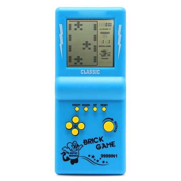 3.5" Screen Handheld Video Game Console, Classic Brick-Style Puzzle Games, Adjustable Speed & Difficulty, Portable Battery-Powered Gaming Device