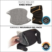 Copper Fit® RAPID RELIEF Knee Wrap | Adjustable | Hot & Cold Therapy Gel Pack