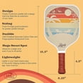 thumbnail image 4 of 2024 Maui Pickleball Co. USAPA Approved Carbon Fiber Textured Pickleball Paddle | High Performance Pickleball Paddle Racket Pickle Ball Paddle for Men Women Beginner Intermediate Cute Retro Style, 4 of 6
