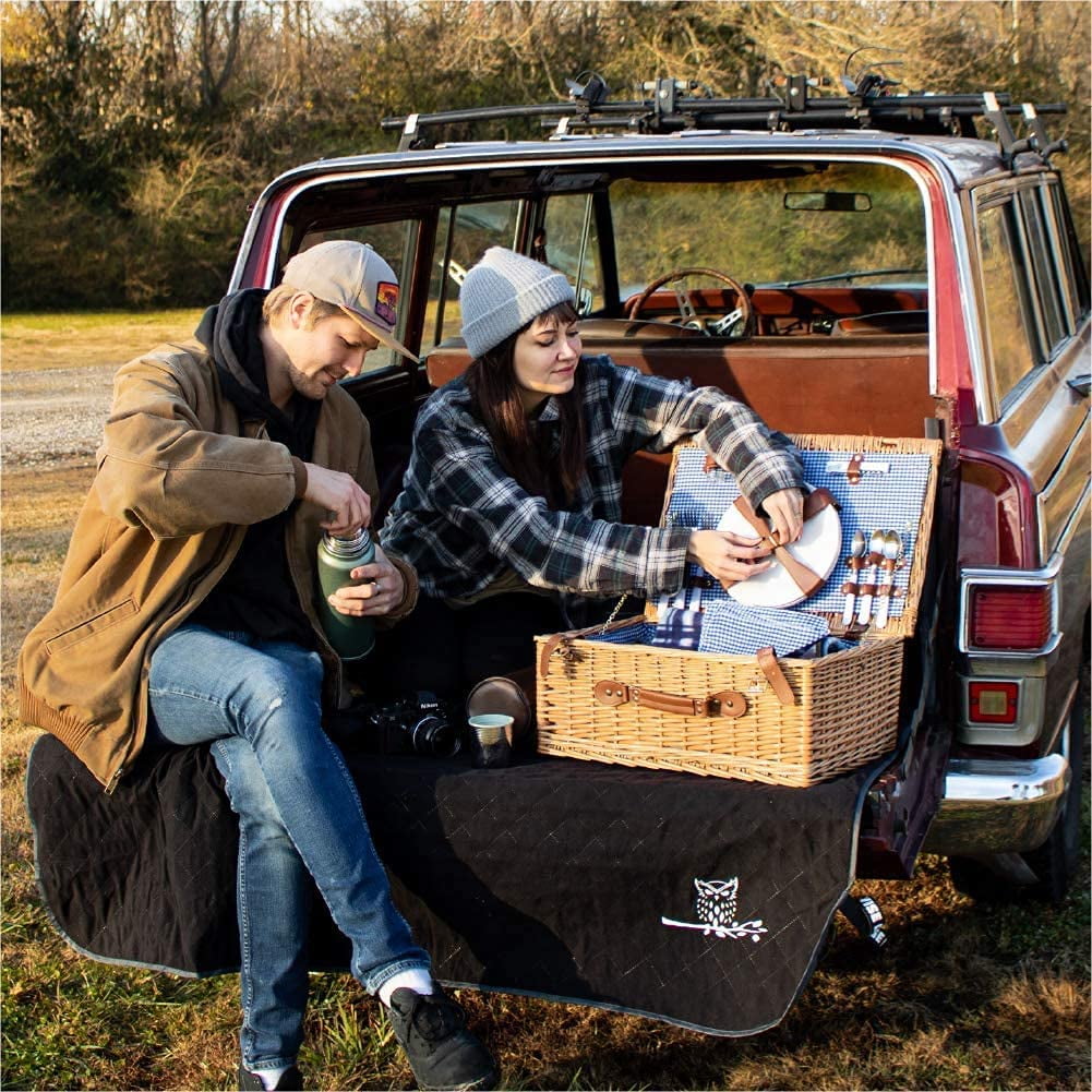 EUIEUT Camping Blanket Thermal With Polar Fleece Lining, 200x140cm Waterproof Thermal Blanket Portable Thickening Outdoor Blanket With Drawstring Bag For Cold Weather Camping Hiking Outdoor, Grey