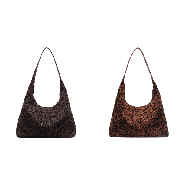 Bolso Hombro Leopardo para Mujer Mano Gamuza Gran Capacidad ()