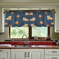 thumbnail image 3 of Yayeee Kitchen Curtains Tier Set of 2 Light Filtering 57"x24" Over Sink Window Panels, Blue Capybaras, 3 of 7