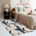 thumbnail image 3 of 3x5 Rug, Shark Rug & Home Decor - Front Door Mat Indoor Entrance, Sea Animal Rugs for Entryway, Washable Non Slip Soft Low Pile Small Area Rug, Kids Carpet & Room Decorations X-&569, 3 of 7