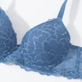 thumbnail image 7 of Inglocry Lace Nursing Bra, Wirefree Padded Nursing Bras for Breastfeeding, V Neck Maternity Bra for Pregnancy, Soft Lace Blue 85B, 7 of 7