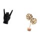 thumbnail image 5 of Estatua De Metal Con Forma De Hoja Y Gesto De Mano De Roca, Escultura Creativa De Hoja Y Mano, Figura En Forma De Dedo, Adorno Nórdico, Artesanía Abstracta Para Apartamento, Dormitorio,, 5 of 8