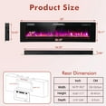 thumbnail image 3 of Giantex 60" Ultra-thin Electric Fireplace, 750W/1500W Recessed & Wall Mounted Electric Fireplace w/Timer Function, Log & Decorative Crystals, Overheat Protection, 3 of 10