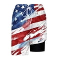 thumbnail image 6 of cllios 4th of July Swimming Trunks Mens Quick Dry Drawstring Elastic Waist Shorts American Flag Print Shorts with Compression Liner and Pockets Swimsuits, 6 of 6