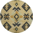 thumbnail image 2 of Addison Rugs Mayfield Premium Machine Washable Transitional Aztec Gold Round Rug, 8' x 8', 2 of 6
