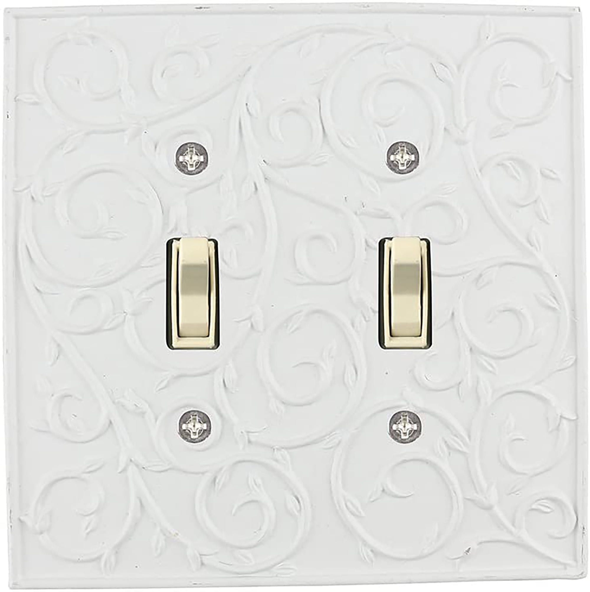 Meriville French Scroll 2 Toggle Wallplate, Double Switch Electrical