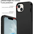 thumbnail image 5 of Apple iPhone 15 / iPhone 14 / iPhone 13  Case Shockproof Dust/Drop Proof 3 in 1 Full Body Rugged Heavy Duty Durable Cover 6.1" Black, 5 of 8