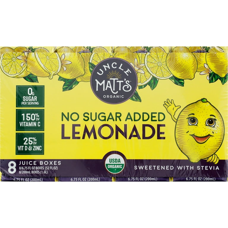 Uncle Matts Organic - No Sugar Added Lemonade Juice Box, 54 fl oz