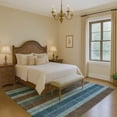 thumbnail image 7 of Addison Rugs Mayfield Premium Machine Washable Transitional Stripes Teal Rectangle Rug, 10' x 14', 7 of 7