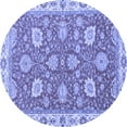 thumbnail image 1 of Ahgly Company Indoor Round Oriental Blue Modern Area Rugs, 5' Round, 1 of 4