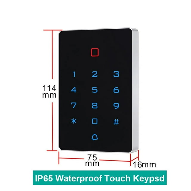 Clavier de Contrôle d'Accès Étanche pour Carte Tactile, Ouvre-Boîte de Porte Rétroéclairé