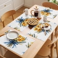 thumbnail image 5 of Spring Floral Bouquet Placemats Set of 8 Yellow Botanical Garden Florals Place Mats Indoor Wipeable Table Mats Washable Cloth Dining Table Placemats for Kitchen Holiday Party Home Decor 13x19 Inch, 5 of 9