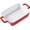Red, variant on Ceramic Baking Dish, Rectangular Baking Pan Bread Pan Non-Stick Casserole Dish with Double Handles for Baking Oven & Stovetop Safe (8.27 X 4.92 X 1.91 Inch) (Red)