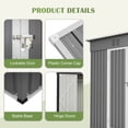 thumbnail image 3 of 8x4 ft Metal Storage Shed: Outdoor Garden Tool Organizer with Lockable Door & Floor Frame – Durable for Backyard Use, 3 of 14