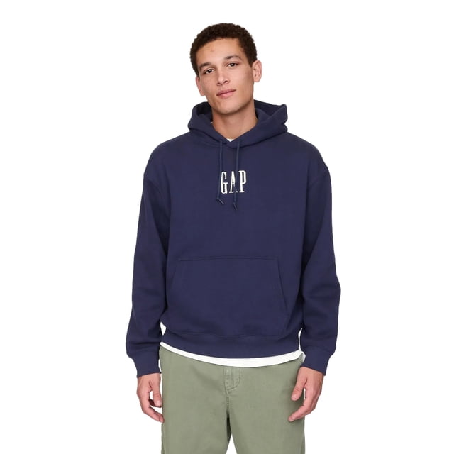 Sudadera con Capucha GAP Logo Corp para Hombre, Color Azul Marino, Talla XL
