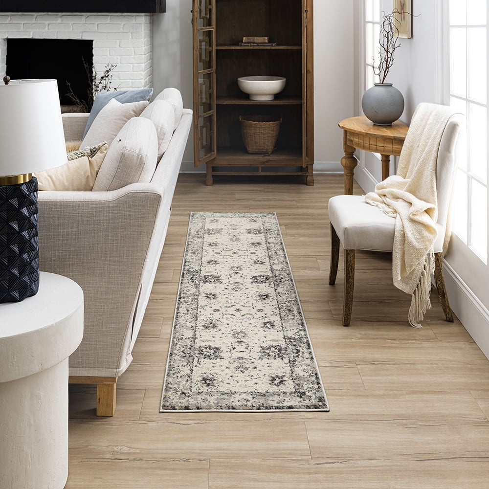 Mohawk Home Demeter Indoor Woven Runner Rug, Light Grey, 2' x 8'