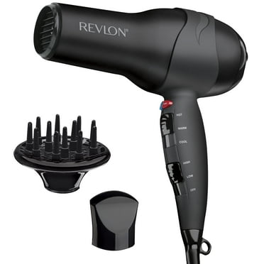 Revlon Turbo Hair Dryer - Achieve Maximum Shine and Lightning-Fast Drying | 1875 Watts | Sleek Black Finish