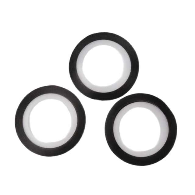 3 Rollos de Cinta de Posicionamiento Negra para Dibujar Ojos en Rostros para Proyectos de Modelismo Y Esmalte de Uñas para Figuras de Acción.