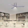 thumbnail image 4 of Matthews Fans - Irene-3HLK Three Blade Flush Mount Ceiling Fan with Integrated, 4 of 6