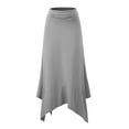 thumbnail image 2 of Doublju Women's Flowy Handkerchief Hemline Midi Skirt (Plus Size Available), 2 of 4
