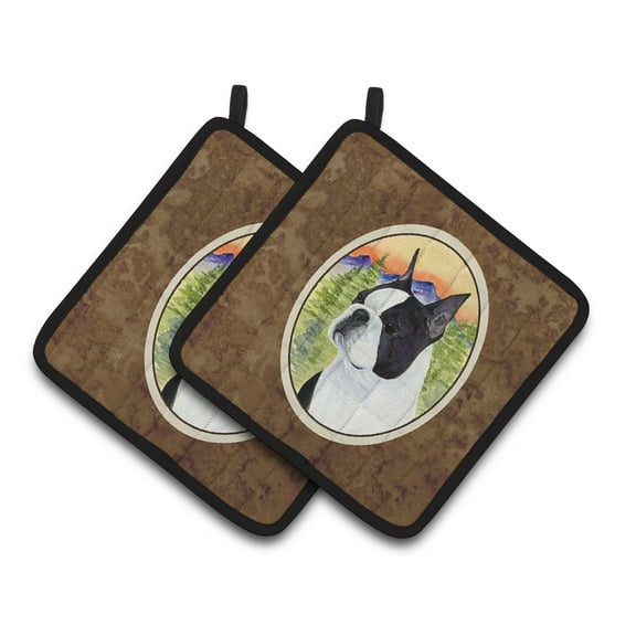 Caroline's Treasures Boston Terrier Pair of Pot Holders
