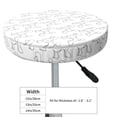 thumbnail image 4 of Fotbe Poodle Dog Stool Covers Round,Waterproof Round Bar Stool Covers Bar Chair Covers Washable Stool Cushion Slipcover for 12-14 Inch Chair-, 4 of 7