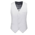 thumbnail image 5 of RYDCOT Men's Slim Fit 2 Piece Suit Double Breasted Business Wedding Prom Tuxedo Suits Blazer & Pants Suit Vest Three Piece Set White, 5 of 5