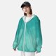 thumbnail image 3 of Balery Teal Turquoise1 Sudadera ligera de manga larga con capucha y protección solar UPF 50+ para hombre y mujer, ideal para pesca y running-3X-Large, 3 of 7