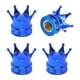 thumbnail image 1 of 4 tapones para válvulas de neumáticos de corona, a prueba de polvo, para válvulas de aire de coche. Azul, 1 of 9