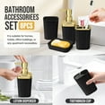 thumbnail image 3 of Livhil 19 Pcs Black Bathroom Accessories Sets with Shower Curtain,  Specially Designed for Small Spaces, 3 of 7