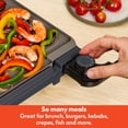 thumbnail image 6 of Bella 10" x 18" Nonstick Ceramic Griddle with Warming Tray, Oatmilk, 6 of 17