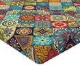 thumbnail image 2 of Ambesonne Bohemian Fitted Sheet, Checkered Folk, California King, Multicolor, 2 of 3