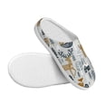 thumbnail image 3 of Daiia Winter Forest Animals Print Women’s Fuzzy Slippers Memory Foam Lightweight House Shoes Cozy Loafer Flannel House Shoes-35/36, 3 of 7