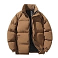 thumbnail image 2 of Men's Jacket Men Winter Casual Solid Stand Collar Zipper Pockets Long Sleeve Coat Jacket,Jacket Men Jackets for Men Light Jackets for Men Winter Jackets for Men Coats for Men, 2 of 6