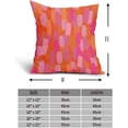 thumbnail image 4 of Preppy Pink Orange Pillow Covers 20X20 Inch Hot Pink Retro 70s Abstract Brush Aesthetic Decorative Linen Seasonal Pillow Cases Set of 2 College Trendy Funky Dormitory Home Decor F, 4 of 6