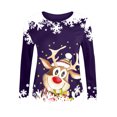 thumbnail image 4 of Mignon Tops Femmes Casual Print Noël en Vrac Trois Quarts Manches Col Rond Tops Mignon d'Été pour les Femmes sur Clearance, 4 of 4