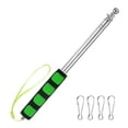 thumbnail image 1 of Uxcell 1-Pack Telescopic Handheld Flagpoles, 4.6ft/1.4m Stainless Steel Handheld Portable Extendable Flagpoles [Green], 1 of 7
